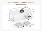 47 Home Office Desk with 2 Fabric Drawers, Storage Shelf, X-Frame Support, Spacious 73523890