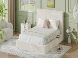 AirFrame Queen Bed Frame with adjustable Sliding Side Table, 8.7'' Cloud Upholstered Sponge Cushion, 77210047