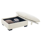 Corduroy Fabric Ottomans Footrest to Combine with 2 Seater Sofa, 3 Seater Sofa and 4 Seater Sofa, W714P183858
