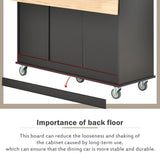 Rolling Mobile Kitchen Island with Solid Wood Top Locking Wheels,52.7 Inch Width,Storage Cabinet WF287035AAB
