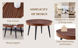 Modern Round Coffee Table - Annular Texture, Durable and Robust With a Diameter of 23.6 W2920P226079