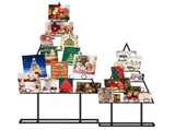 2 Pack Sturdy Metal Xmas Card Holder - Tree Shape, 1521 Clips, 2 Stands , Black, 47878110