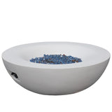 42 Inch Outdoor Concrete Propane gas Fire Pit bowl in Antique white color W2620P182362