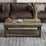48 inch Coffee Table, No Assembly Required, Barnwood Finish GL-B108131548