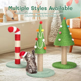 Christmas Cat Scratching Post, Cute Candy Cane Cat Scratcher with Sisal Scratching Post & Soft 87377269