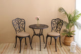 Best seller Products 3-Piece Outdoor Rust-Resistant Cast Aluminum Patio Bistro Set with cushion W640P250974