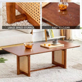 Chinese style log wind Imitation rattan Walnut color tea rectangular solid wood coffee low W1151P154605
