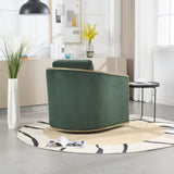 COOLMORE Corduroy Barrel Chair, Comfortable Accent Sofa Chair for Living Room, 360 Degree W395P220271