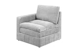 1pc LAF/RAF One Arm Chair Modular Chair Sectional Sofa Living Room Furniture Granite Morgan Fabric B011126789