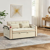 55.51 inch versatile foldable sofa bed in 3 lengths, modern sofa sofa sofa velvet pull-out bed, W2353P151789