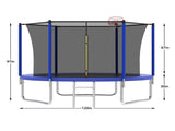 10FT Trampoline for Kids, Basketball Hoop and Ladder, Outdoor Kids Trampoline with Safety K1163P147163