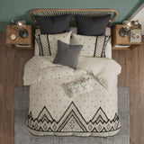 Full/Queen 3 Piece Flax and Cotton Blended Duvet Cover Set B03596485