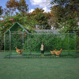 10x3FT Metal Chicken Coop Run Backyard Hen House Poultry Habitat Cage w/Cover W2505P151984