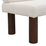 Upholstered Dining Bench, End of Bed, Entryway Bench, Boucle Ottoman for Dining Room, Bedroom, N779P292154A