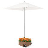 150LBS Fillable Umbrella Base with Wheels 2 Adapters for 7.5-11ft Patio Umbrellas Coffee 51494803
