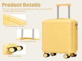 20 Inch ABS Hard Shell Travel Checked Luggage - Scratch Resistant Surface Four Multi-Directional W2787P437249