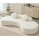 105.5''Curved Sofa, Modern Minimalist Sofa, Cloud Couch Sofa 3-4 W2108P196834