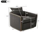 Swivel Accent Chair Upholstered Club Chair Barrel Sofa Chair for Living Room , Reading Corner, and N763P376127R