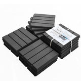 Patio Interlocking Deck Tiles, 12"x12" Square Composite Decking Tiles, Four Slat Plastic Outdoor W1859111967