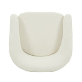 Modern 360&deg Swivel Accent Chair, Boucle Upholstered, Comfy Barrel Chair for Living Room, Bedroom & N765P292088W