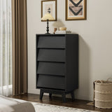 4 Drawer Double Dresser Features Vintage-style and Bevel Design W578P170158