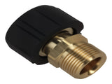 2* Brass Pressure Washer Fitting M22 15mm Female to M22 14mm Male 5000 PSI 37722414