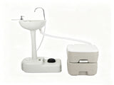 5 Gallon Upgrade Portable RV Toilet with Matching White Lid Ring Waste Holding 83678681