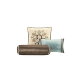 9 Piece Charmeuse Comforter Set Blue King B03597004