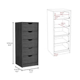 Basilea 5 Drawers Tall Dresser, Pull Out System B070P173186
