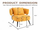 Decorative armchair with a spring seat cushion and slipcover, Chenille living room tub chair, W5188P462022