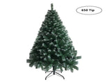 6 FT Artificial Christmas Tree, Unlit 650 Branches and Sturdy Metal Stand, Green 49525435