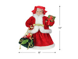 12" Mrs Claus with Present and Gift Bag Christmas Figure 33096584