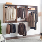 Devi Oak Wall Mounted Wood Closet System B040P311957
