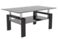 Tempered Black Glass Coffee Table, 2-Layers Tea Table W171891785