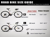 700Cx28 Road Bike, Lightweight Aluminum Frame, Disc Brakes, 16-Speed, Fast Acceleration, Suitable 50657353