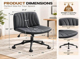 Armless Criss Cross Chair, Adjustable Height Swivel Desk Chair with Rocking Function, Cat Claw 28319133