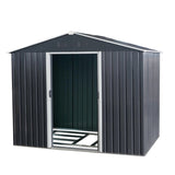 8ft x 6ft Outdoor Metal Storage Shed with Metal foundation,Black W540P175677