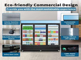 ORIKOOL Glass Door Merchandiser Refrigerator 70 Cu.ft Swing Door Commercial Display Refrigerators W2095126614