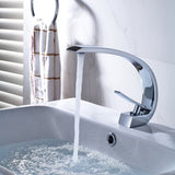 Chrome Bathroom Faucet,Faucet for Bathroom Sink, Single Hole Bathroom Faucet Modern Single Handle W1932P172285
