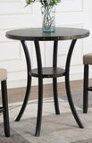 Biony 36" Round Espresso Finish Bar Table Nail Head Trim T2574P165131
