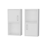 ZNTS White 2 Bathroom Medicine Cabinets with Open Shelf B062P175072