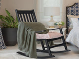 Outdoor Wood Rocking Chair, Wooden Patio Rocking Chair with Comfortable Backrest, Weatherproof Patio 23489524