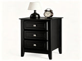 () 3-Drawer Nightstand with Square Handles Painted MDF Drawer Dresser 36491469