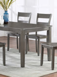 2pc Transitional Dining Side Chair Ladder Back Wooden Dining Room Furniture Gray B011P264091
