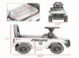 White Kids Foot-to-Floor Ride On Car Police Truck Style, PA System, Horn, Under-Seat Storage for 94647235