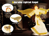 5.2 ft Christmas Pre-Lit Angel with Halo, Christmas Decorations 05994455