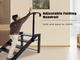 Step Stool Foldable, Step Ladder 4 Step Folding, RV Steps with Height Adjustable Handrail and Non 10731559