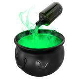 Halloween Floating Potion Bottle Decor with Witch Cauldron - 2-in-1 USB-Powered Green Mist Maker & 4 14688364