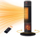 33" Tower Space Heater with 3D Flame, 1500W Portable Electric Heater with Thermostat, 60&deg 35471126