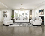 Modern Elegance Comfort Sofa Cream Chenille Fabric Upholstery Decorative Pillows Solid Wood Living B011P256682